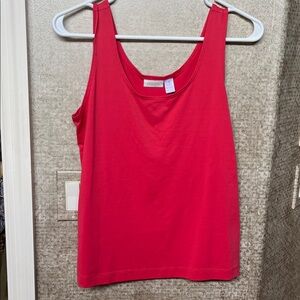 Chico's Bold Coral Sleeveless Top